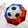 1pc Soccer Ball Splash Art Umbrella with Plastic Handle,Suitable for All Seasons Home Travel Outdoor UmbrellaDD450