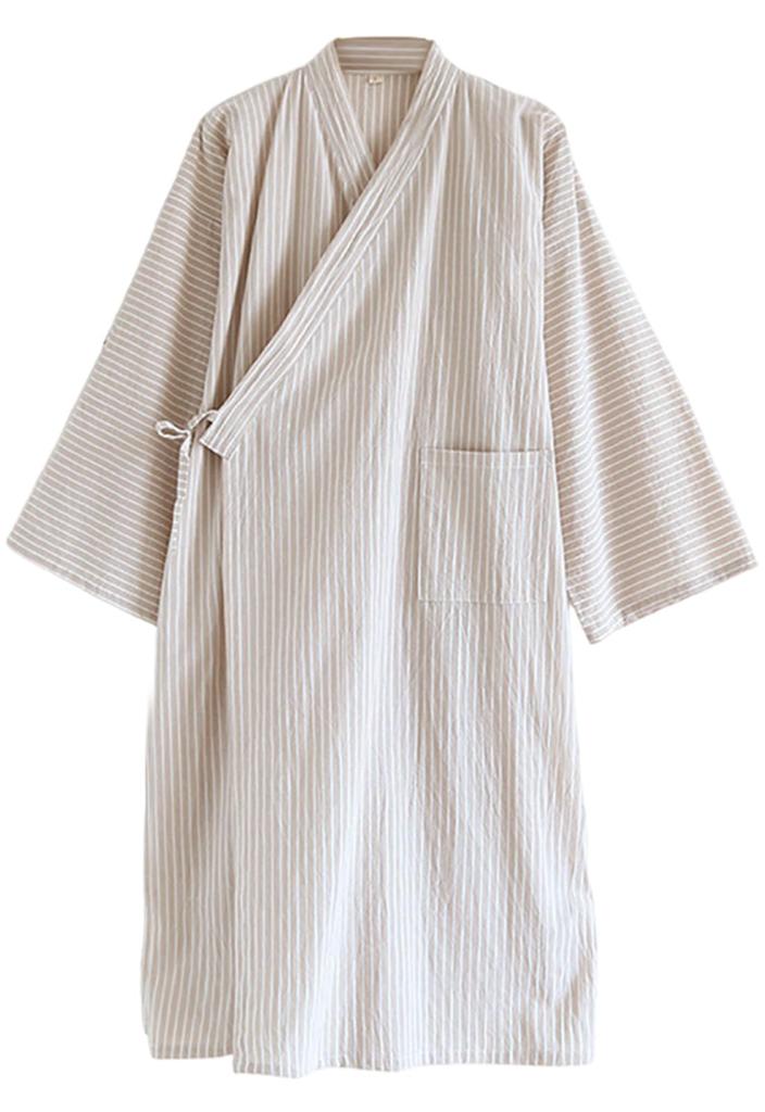 Quarto Japonês Solto L [Naynfenl] Pijama Masculino, Roupa, Estilo, Yukata, Roupa de Dormir, Respirável, Jinbei, Primavera, Verão, Outono, Relaxante, Roupa de Dormir, 100%