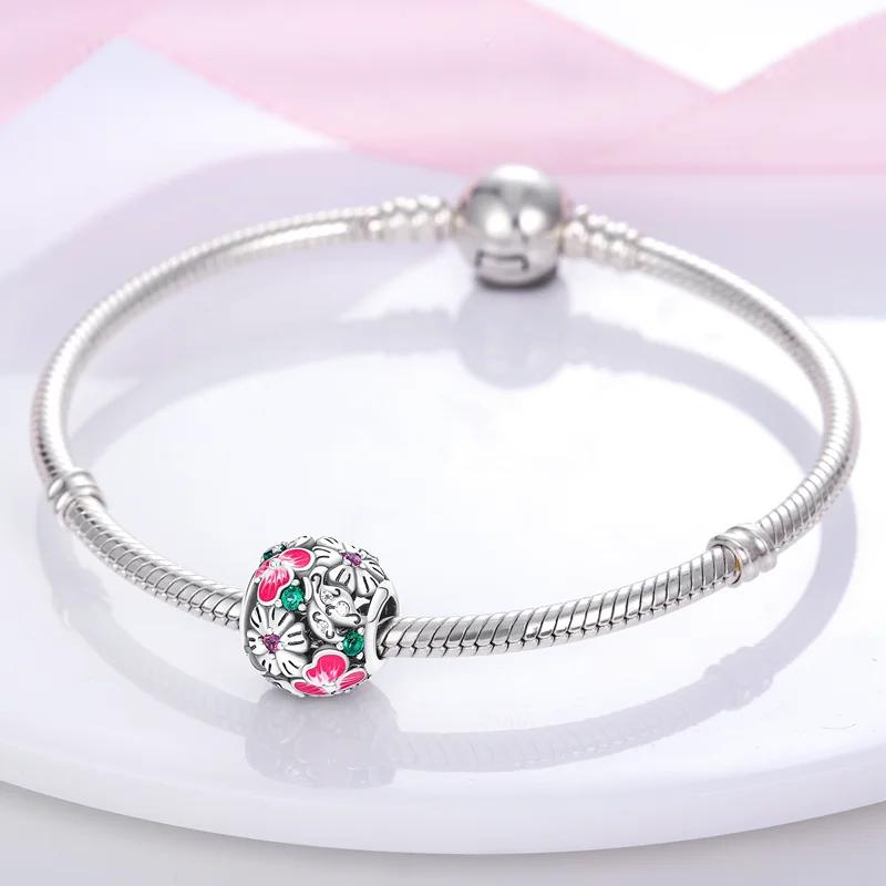 Authentic Charm Bead Charms Copper Moonlit Lotus Pond Flowers Bead Charms Compatible With Charm Bead Charms Plata Bracelets Ideal For Women Women Jewe