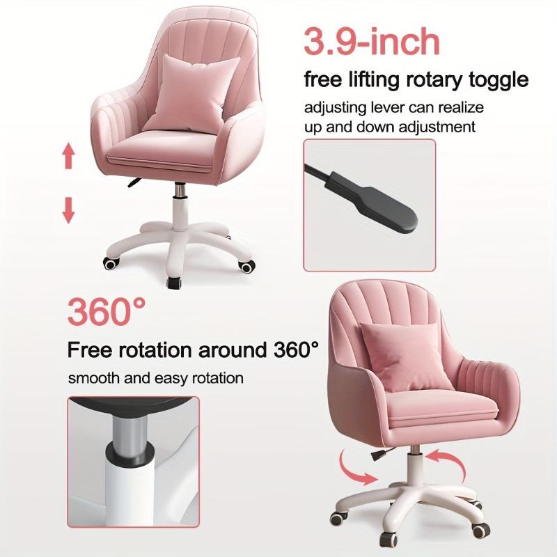 Computer Chair Bedroom Swivel Chair Comfortable Sedentary Girls Makeup Chair Dormitory Student Seat Chair Home Swivel Chair