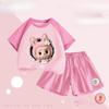 Children's Fashion LBB Set, Summer Girls' Casual T-shirt and Shorts Two-piece Set