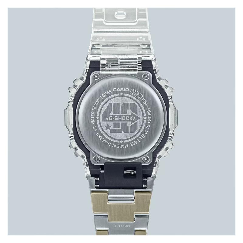 Casio G-SQUAD Series G-SHOCK Series 40th Anniversary CLEAR REMIX 200m Waterproof Quartz Movement Resin Stainless Steel Strap Japanese DWE-5640RX-7JR