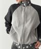 The Green Lab Star Raglan Zip-Up [Melange Gray]