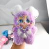 Sweet Fairy Style Lace Rabbit Plush Vinyl Doll Keychain For Backpack Pendant Hanging Ornament Birthday Gift