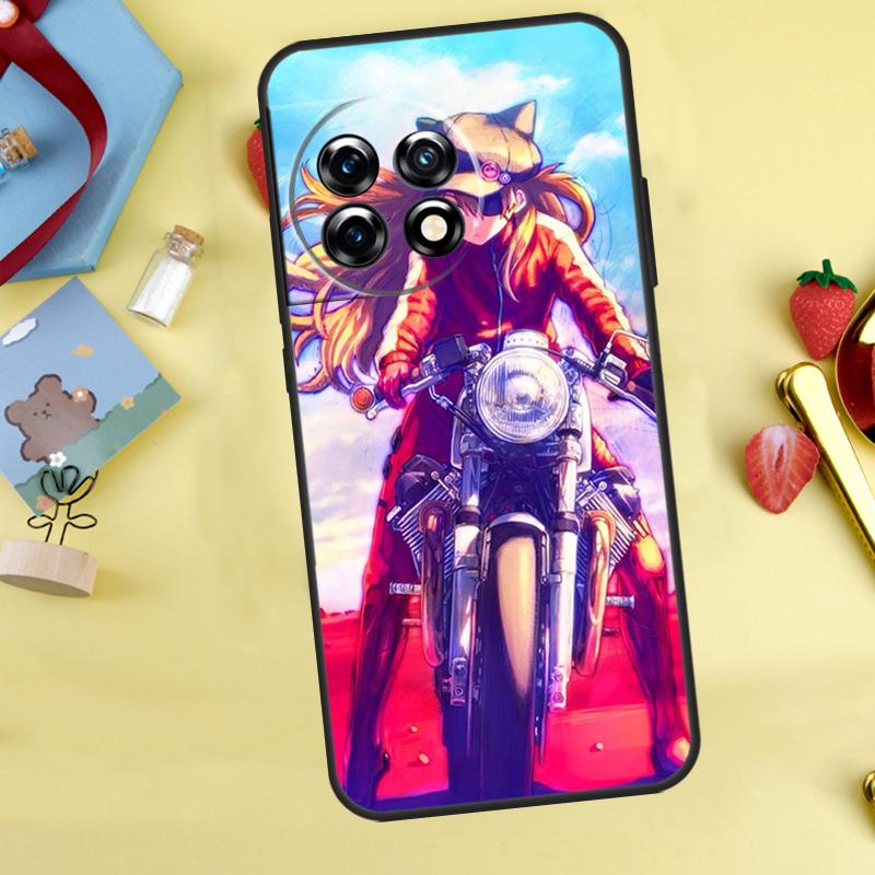 Motorcycle Girl Anime Case For OnePlus 13R 12R 13T 15 13 12 11 10 9 10R 10T 8T Nord 5 CE 4 2 3 Lite N20 N30 Cover