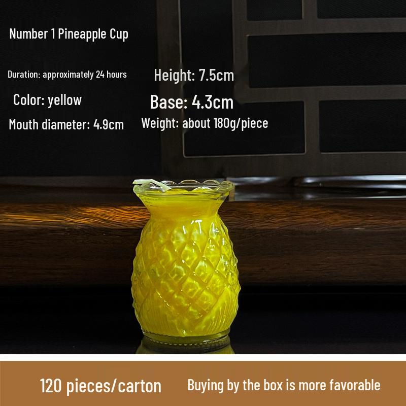 Бездымные свечи из топленого масла в форме ананаса