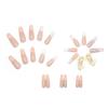 Spice Girl Ins Pneumatic Diamond Pearl Bow Wear Nail Shiny Glitter French Nail Art Fake Nails