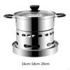 Pot Chafing Dish Fondue Set Melting Burner for Indoor Travel Picnic Banquets Catering