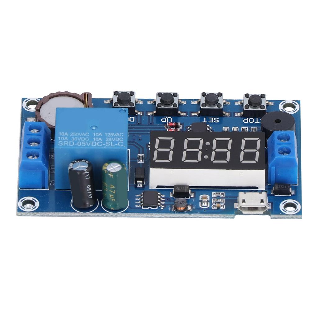 Moduł Przekaźnikowy 5 Okresów Czasowych Timer 24H Opóźnienia Zabezpieczenie przed Odwrotnym Podłączeniem Ostrzeżenie Buzer Sterownik Przełącznika