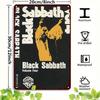 'Volume Four' Vintage Tin Sign - Black Sabbath Waterproof Wall Art - Vertical Album Poster with Hanging Rope/Chain