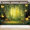 Fantasy Wonderland Jungle Mushroom House Fairy Tale Magic Photography Background Children's Birthday Party Decoration Background