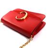 Excellent Chloe Shoulder Bag Chloe C logo suede leather chain Red Cowhide CHC19SS192A37640 Used