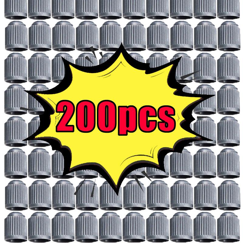 200pcs Wheel Tire Valve Caps Tyre Rim Stem Covers Airdust Waterproof for Car Automobiles Motorcycles Trucks Bikes 6 Colors