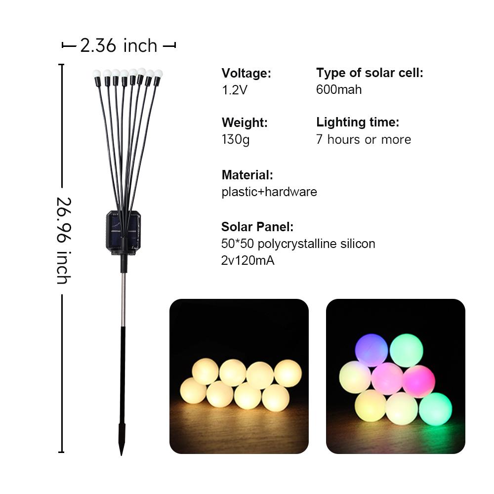 Solar Firefly Lamp Garden Decorative Light Landscape Yard Light Christmas Halloween Thanksgiving Easter gift Halloween Gift