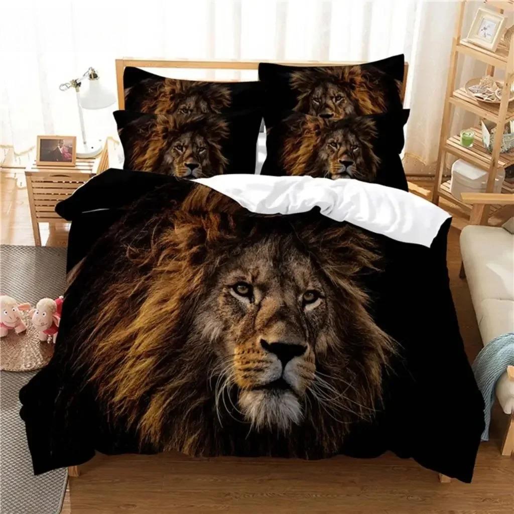 Lion Bedding Set Duvet Cover Set 3d Bedding Digital Printing Bed Linen Queen Size Bedding Set Fashion Design