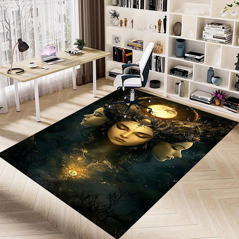 1PC Moonlit Night Carpet Ultra Soft, Thick & Absorbent, Non Slip Machine Washable Mat for Entryway