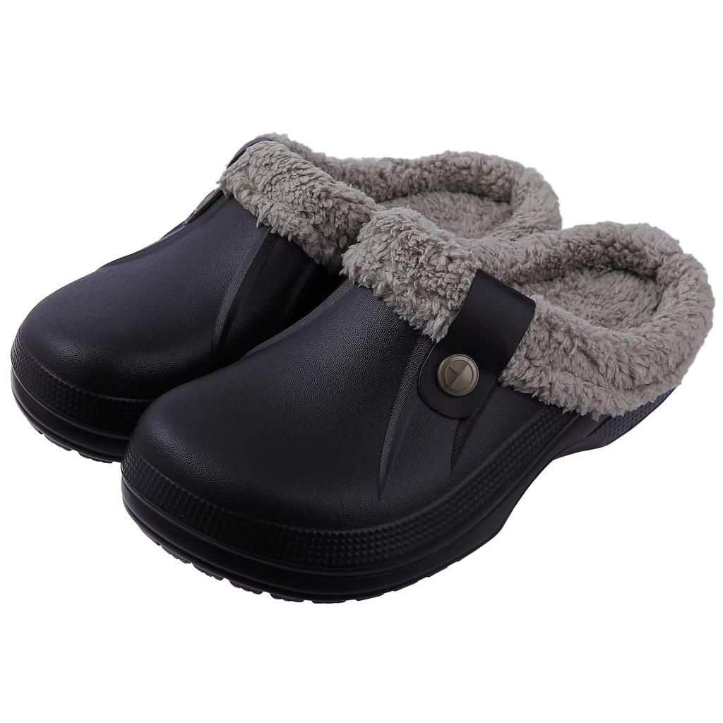 Fashion Crestar Women and Men Fur Lined Clogs Memory Foam Warm Fuzzy Slippers New Winter Waterproof Indoor Outdoor Comfortable Slippers