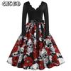 Fashion Spring Autumn Long Sleeve  V-Neck Casual Dresses