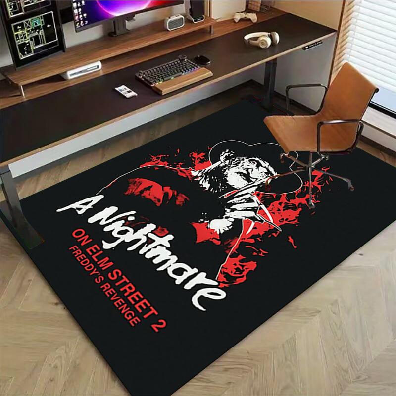 1pc Nightmare Freddy's Revenge Home Office, Durable Polyester Floor Mat with Easy, Office Decor, Urban Style, Nonslip Backing