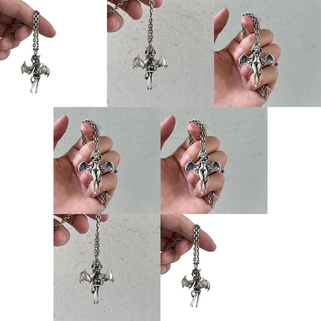 Angel Character Necklace With Zinc Alloy Material And Retro Style For Couples