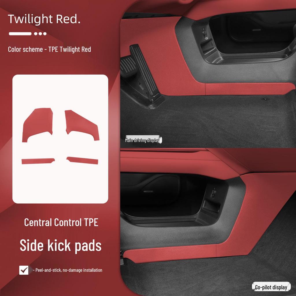 Xiaomi SU Kick Pads & Nappa Leather TPE Seat Protectors for Console Interior Modification