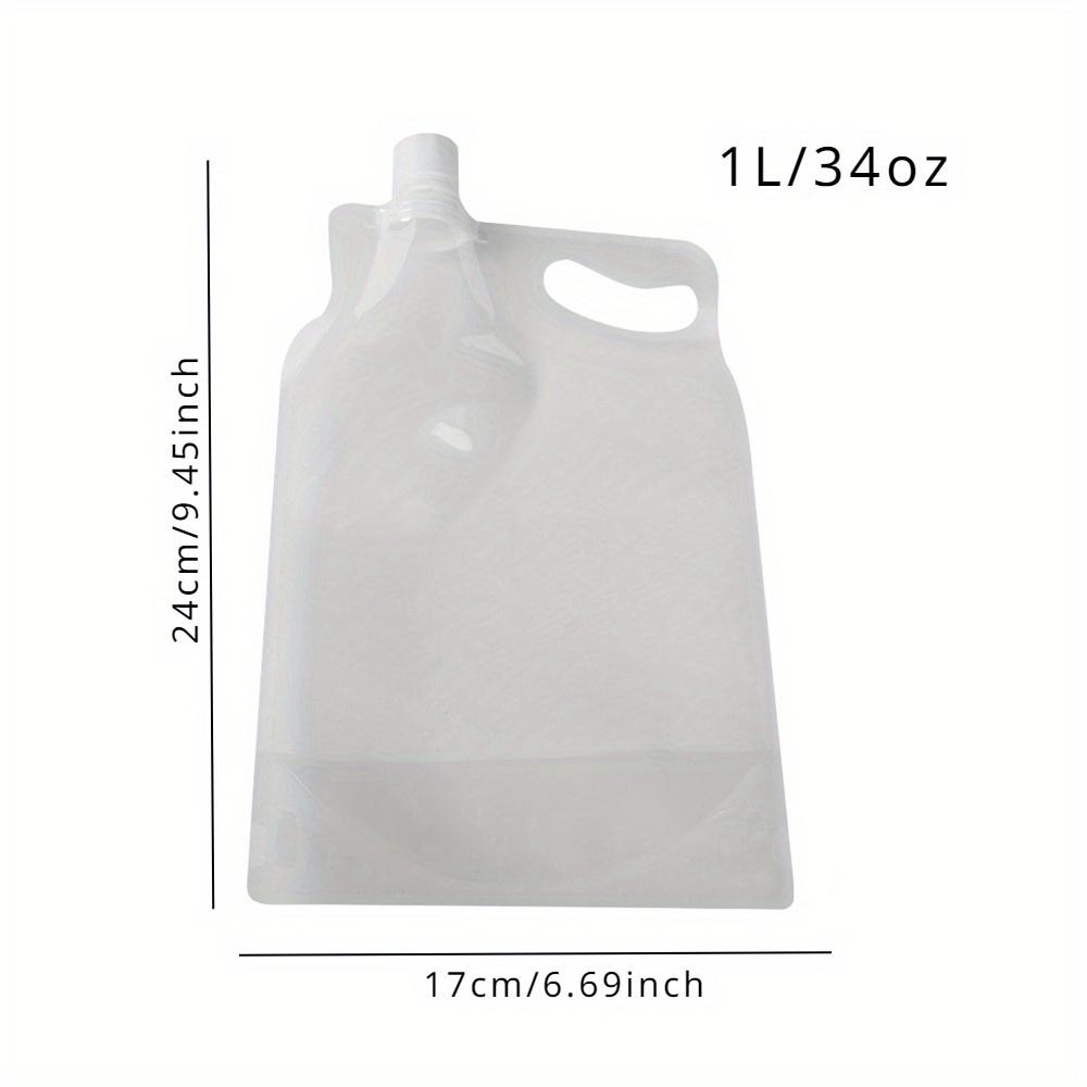 1L/34oz Folding Water Bag Outdoor Camping Hiking Portable Folding Water Storage Lifting Bag Multifunctional Folding Water Bottle