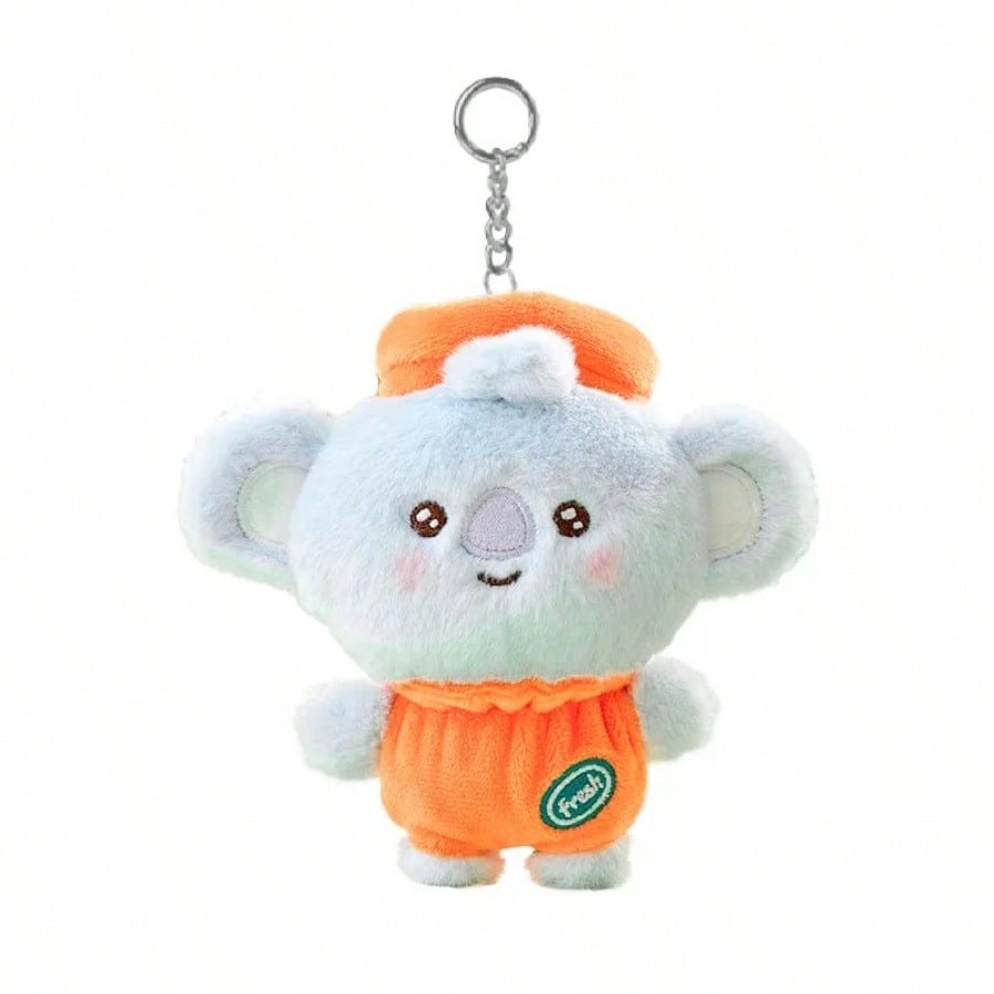 LINE FRIENDS BT21 Anime Kpop 12cm Cooky Shooky Plush Toy Y2K-Style Latest Arrival Cartoon Orange Plush Doll Backpack Keychain