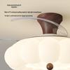 NuFeng Vintage Cream Style 42-inch Smart Invisible Ceiling Fan Lamp