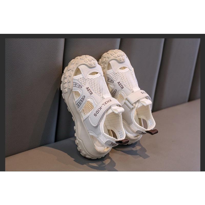 Children's Breathable Mesh Sport Sandals Girls' Casual Sneakers, Anti-Kick Closed-Toe Shoes for Toddlers & Youth