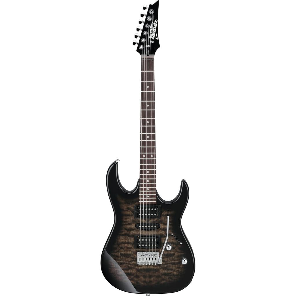 Ibanez GIO Series Electric Guitar, Transparent Black Sunburst, GRX70QA-TKS
