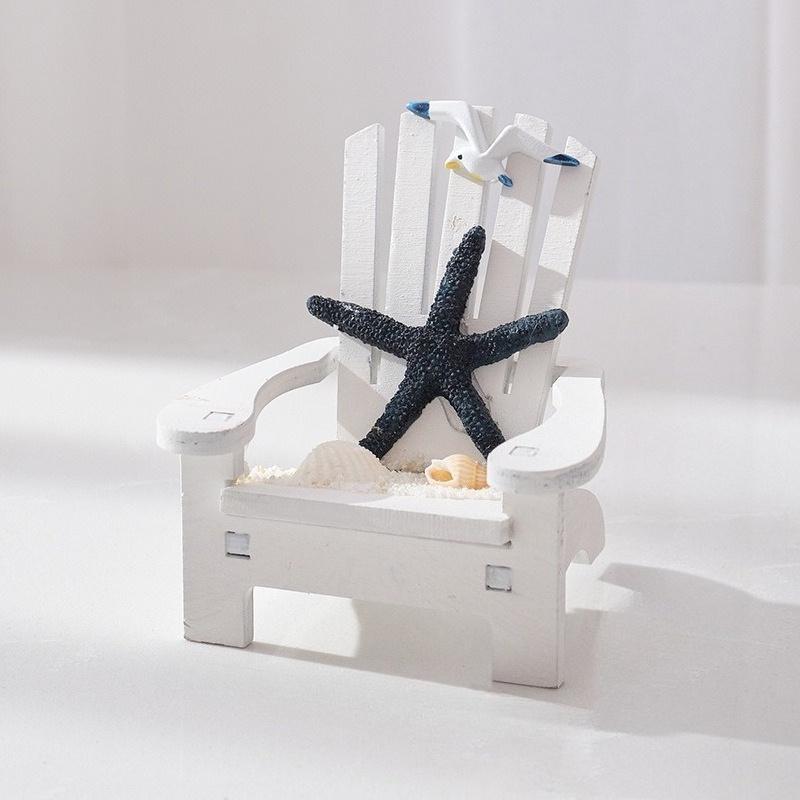 1PC Mini Beach Chair Ornament Ocean Scene Decor Photography Props Summer Gift