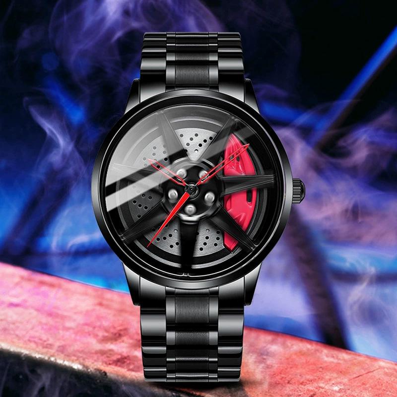 SVJ GT500 Men's 3D Skeleton Dial Wheel Watch