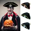 Make Up Hat Role Play Novelty Pirate Hat Battery Operated Illuminated Hat for Parties and Music Festivals