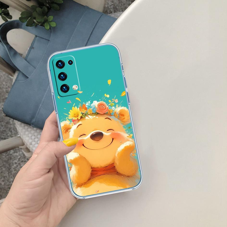 CJ104 Winnie the Pooh Soft Shell Transparent Phone Case for Samsung Galaxy A04 A04S A14 A23 A34 A54 M23 M33 M52 M53