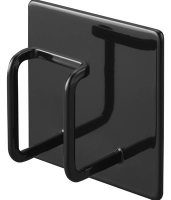 Yamazaki Jitsugyo Magnetic Bathroom Shower Hose Hook Black W7.5 X D3.8 X H7.5cm Tower Shower Hose Does Not Touch the Floor Hose Hook Magnetic Hook