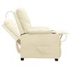 Cream Faux Leather Recliner