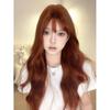 Retro Elegant Orange Wavy Wig - Age-Defying, Natural & Face-Framing Full Head Cover