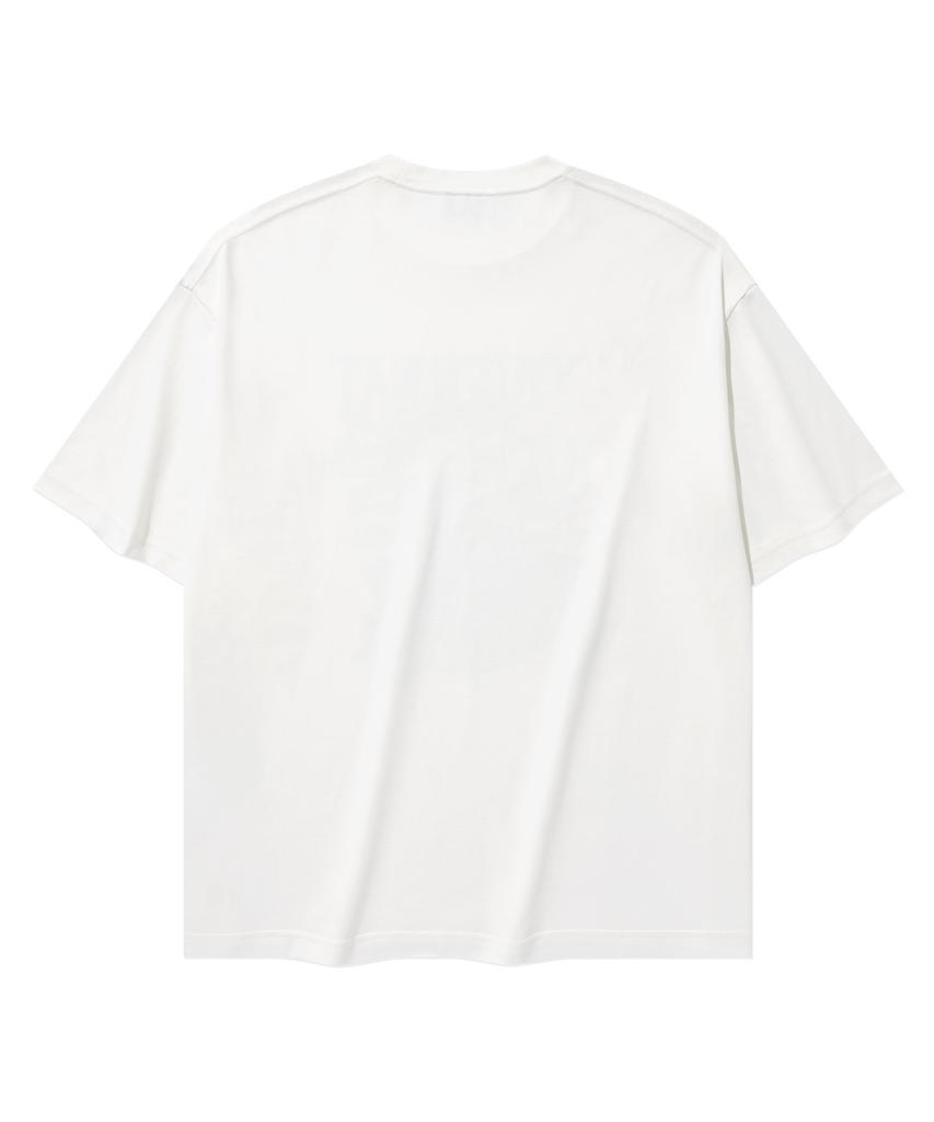 COVERNAT Cool Cotton Sunset Tropical Graphic T-Shirt White