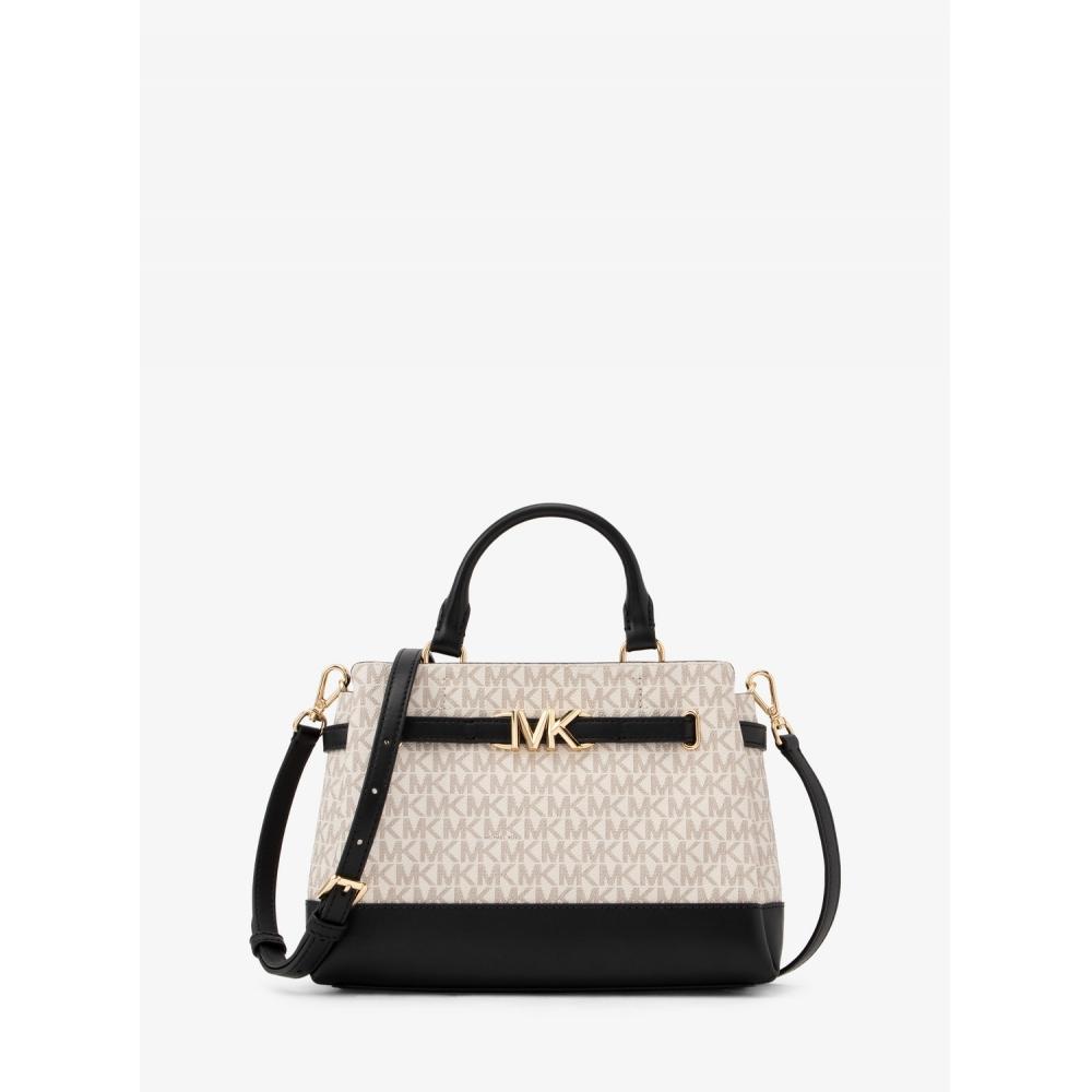 

Сумка-портфель MICHAEL KORS REED с поясом и молнией, маленькая MK Signature 35S3G6RS1B46, ванильный черный