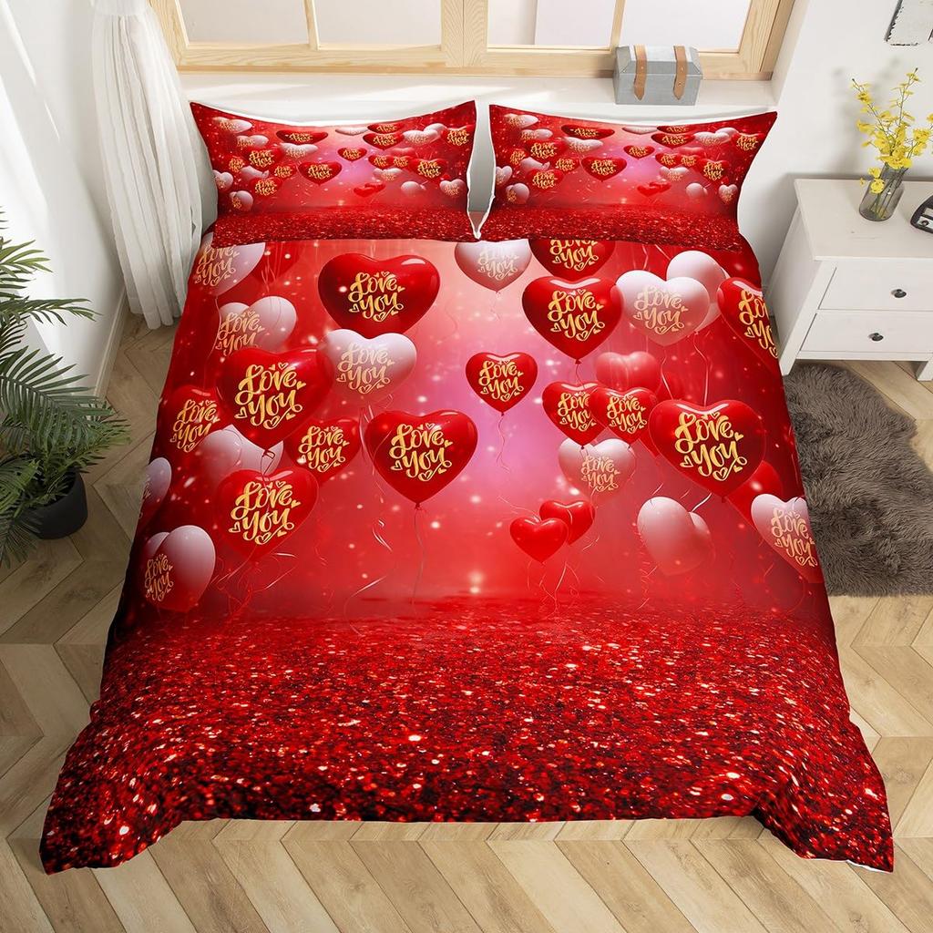 Balloon Duvet Cover Set For Kids Boys Girls Queen King Size Lightweight Down Room Decor 2 Pillowcases And 1 Duvet Cover No Quilt