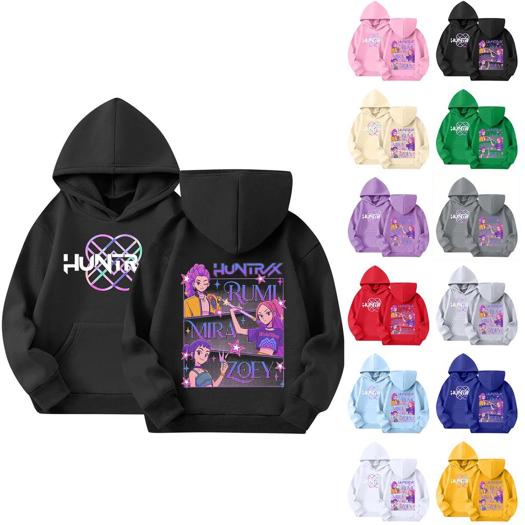 Children's Hooded Gradient Printed Long Sleeved Sweatshirt Loose  Sweatshirt  Sweatshirt