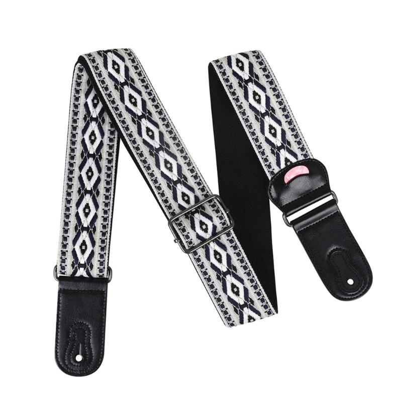PU Leather Ends Comfortable Strap Acoustic Guitar Bass Strap Belt Accessories