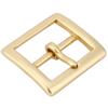 Brass Belt Buckle Single Pin End Bar Heel Gold Leather Craft Bag Hardware Accessories 40x56mm
