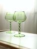 Green Crystal Glass Wine Goblet Creative Home Use Wine Glasses Cocktail Glasses Green Spiral Cup Stem Barware