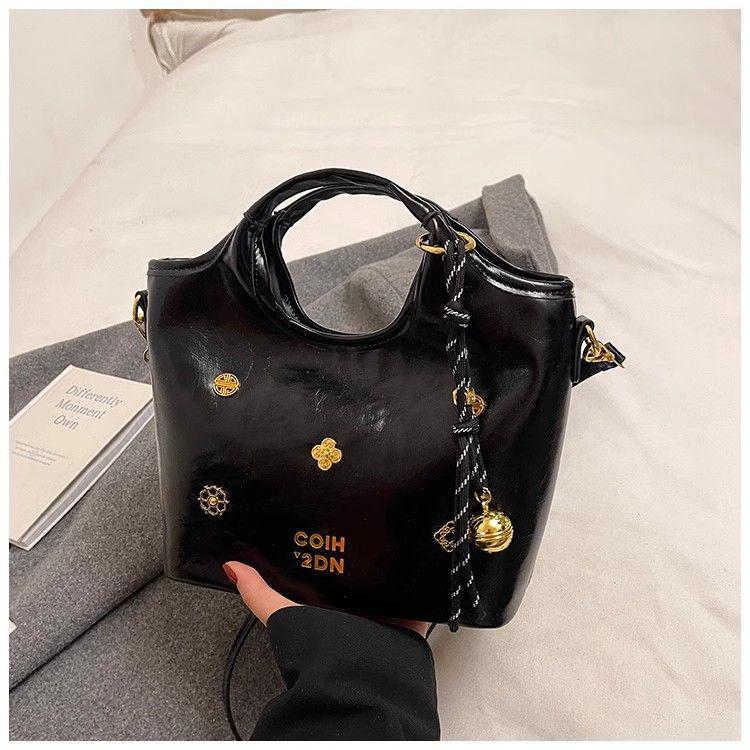 

Korean 2025 Trendy Women s Large Capacity Handbag - Puppy & Vegetable Basket Tote