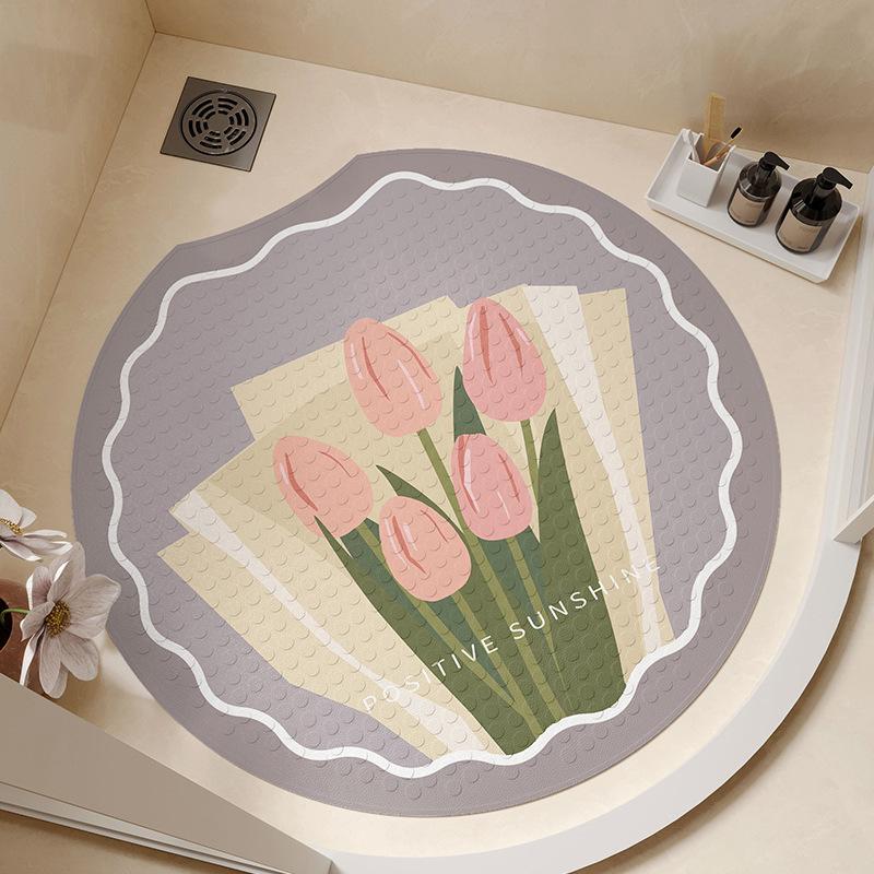 Spezielles Anti-Rutsch-Saugpad für Badezimmer-Fußmatten Rundes Badeschauerraum-Anti-Sturz-Fußpad für ältere Menschen und Kinder
