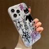 Cool Cat Graffiti Phone Case For Samsung S25 S24 Ultra S23 Ultra S22 S21 S20 Plus Note 20 S24FE Silicone Trendy Luxury Cover Y2K