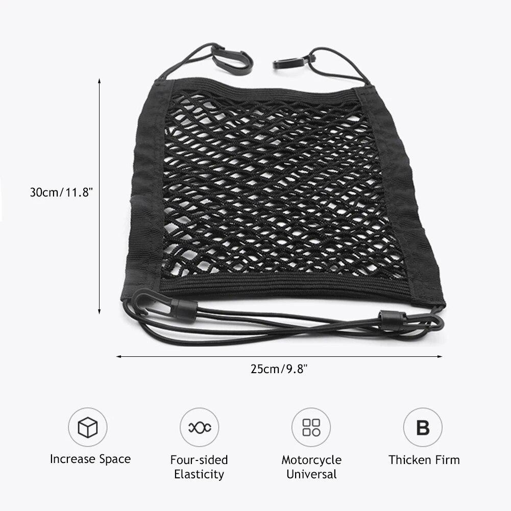 Motorcycle Helmet Storage Trunk Bag Motorcycle Luggage Net Hook Hold Bag Cargo Bike Scooter Mesh Fuel Tank Luggage Equipaje