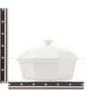Francfranc Diamond Lightweight Cooking Pot 25cm White, 3-4 servings, Double-handled pot, Suitable for direct heat and induction cooktops, Ceramic