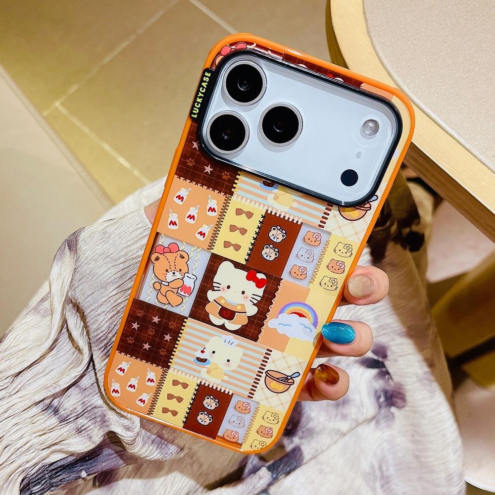 4 Types Of Autumn And Winter KT Cat Phone Cases Suitable For iPhone 17 16 15 14 Pro Max Case Cute Cartoon Shockproof Cover
